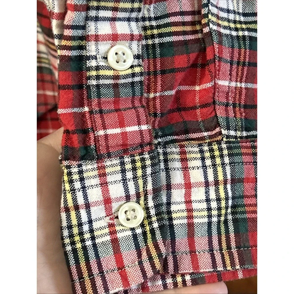 Boys Ralph Lauren Long Sleeve Tartan Plaid Shirt Heavier Weight Sz XL 20